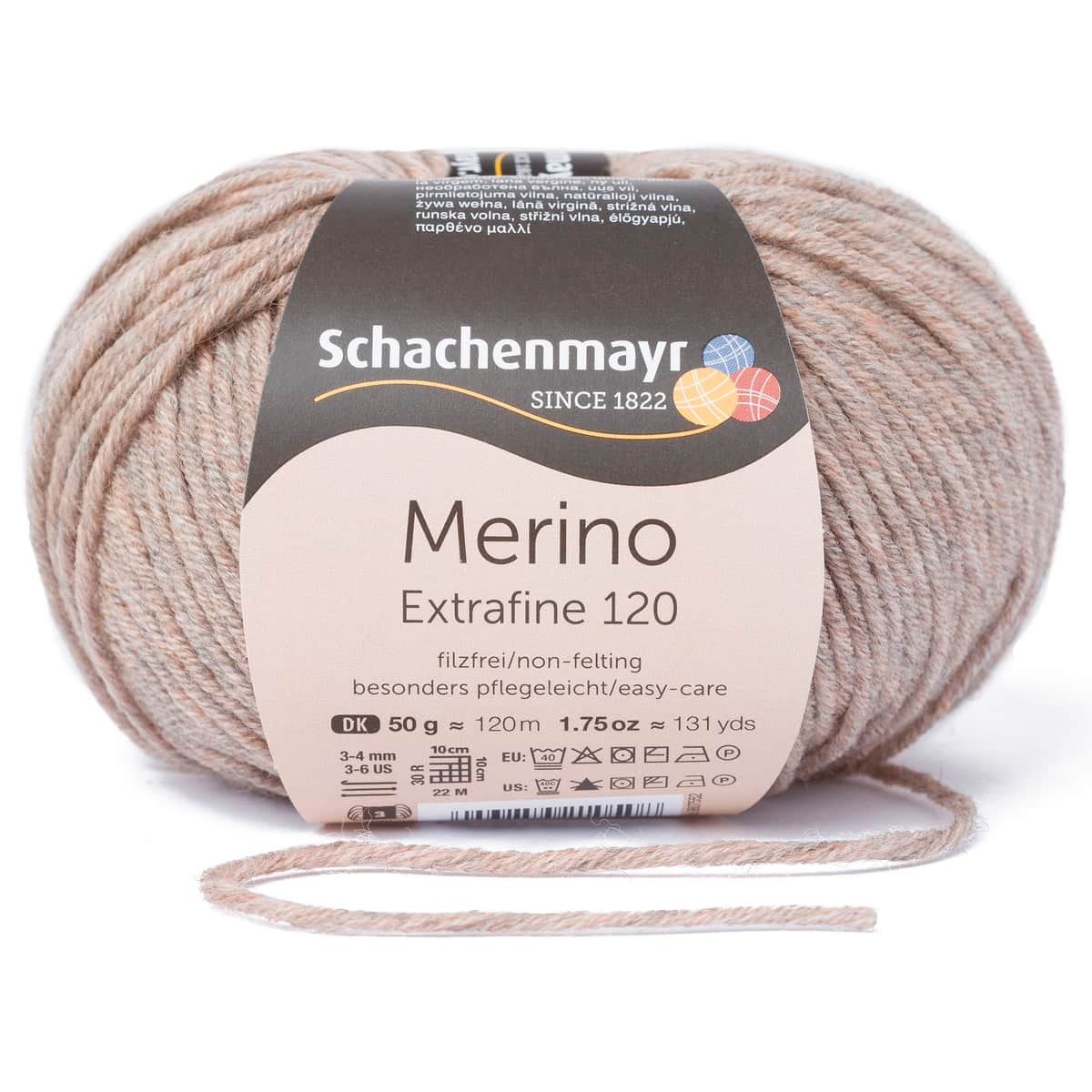 Merino Extrafine 120 /Schachenmayr/ 50g #00104 "Merserizētas smiltis"