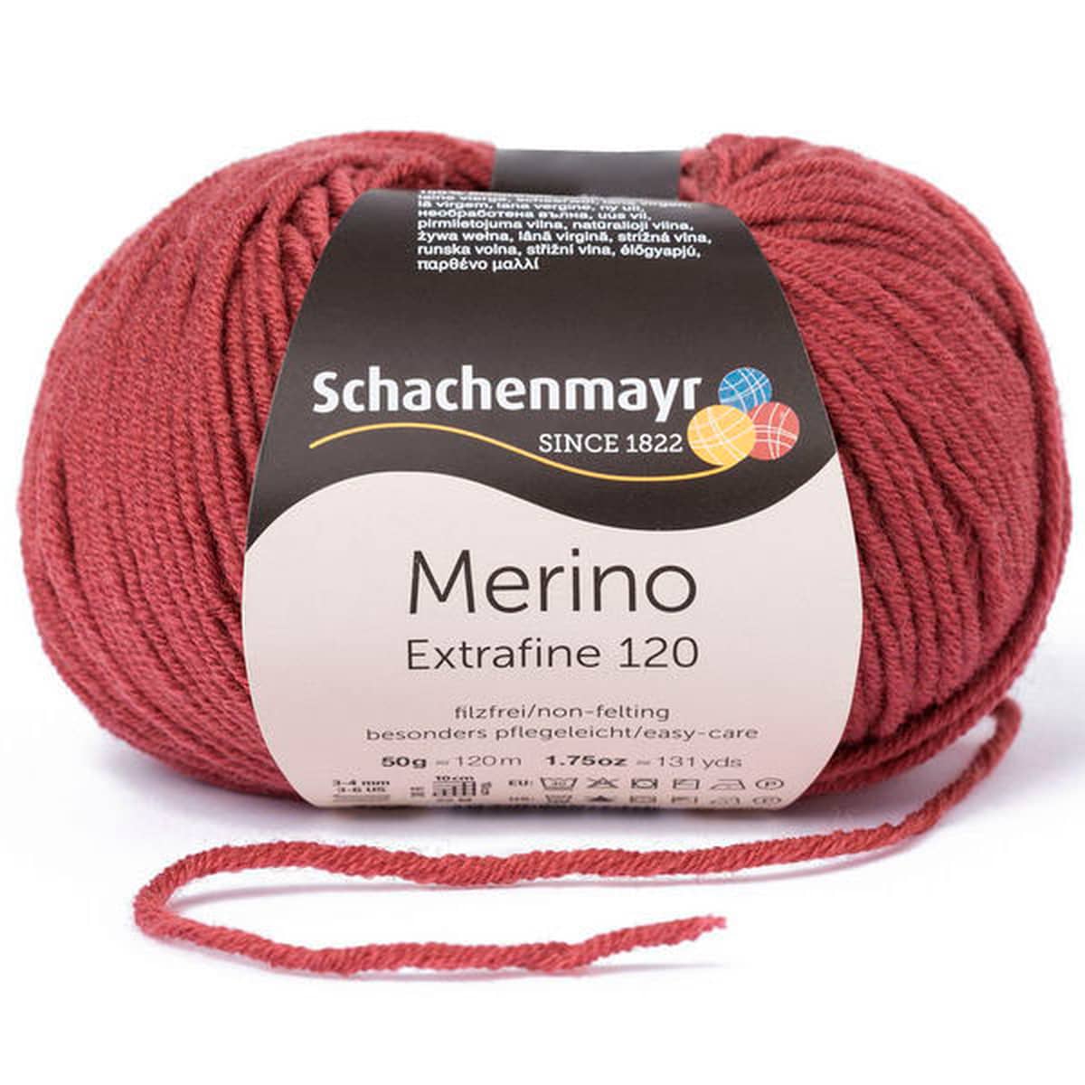 Merino Extrafine 120 /Schachenmayr/ 50g #00128 "Marsala"