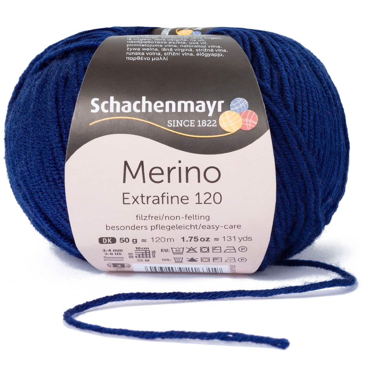 Merino Extrafine 120 /Schachenmayr/ 50g #00158 "Tumši zils"