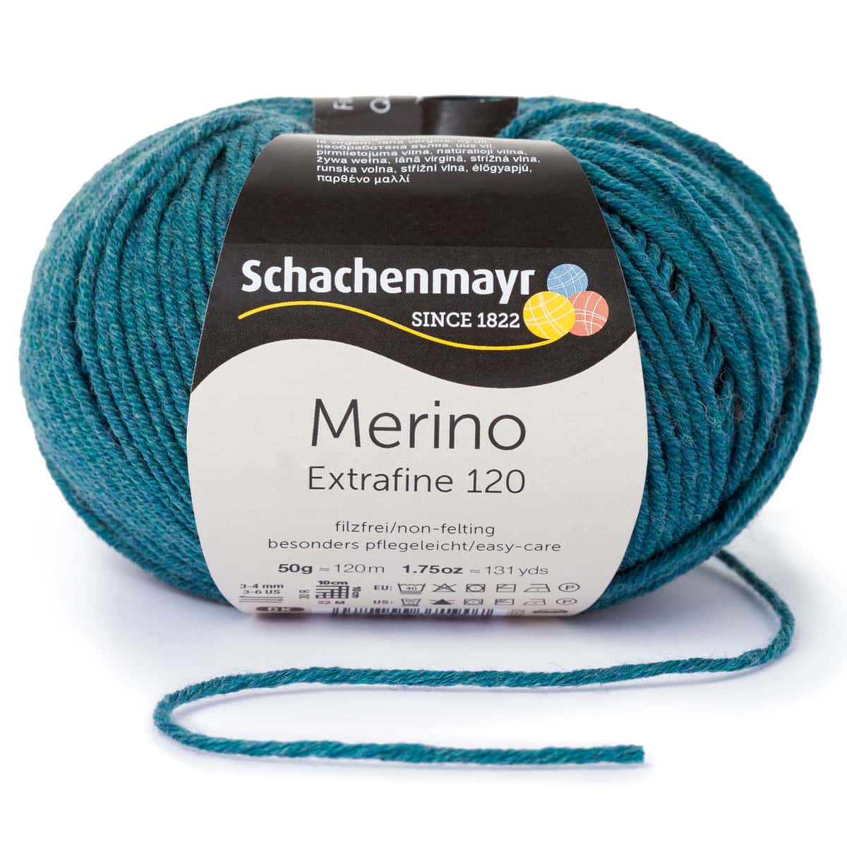 Merino Extrafine 120 /Schachenmayr/ 50g #00166 "Merserizēs jūras zilais"