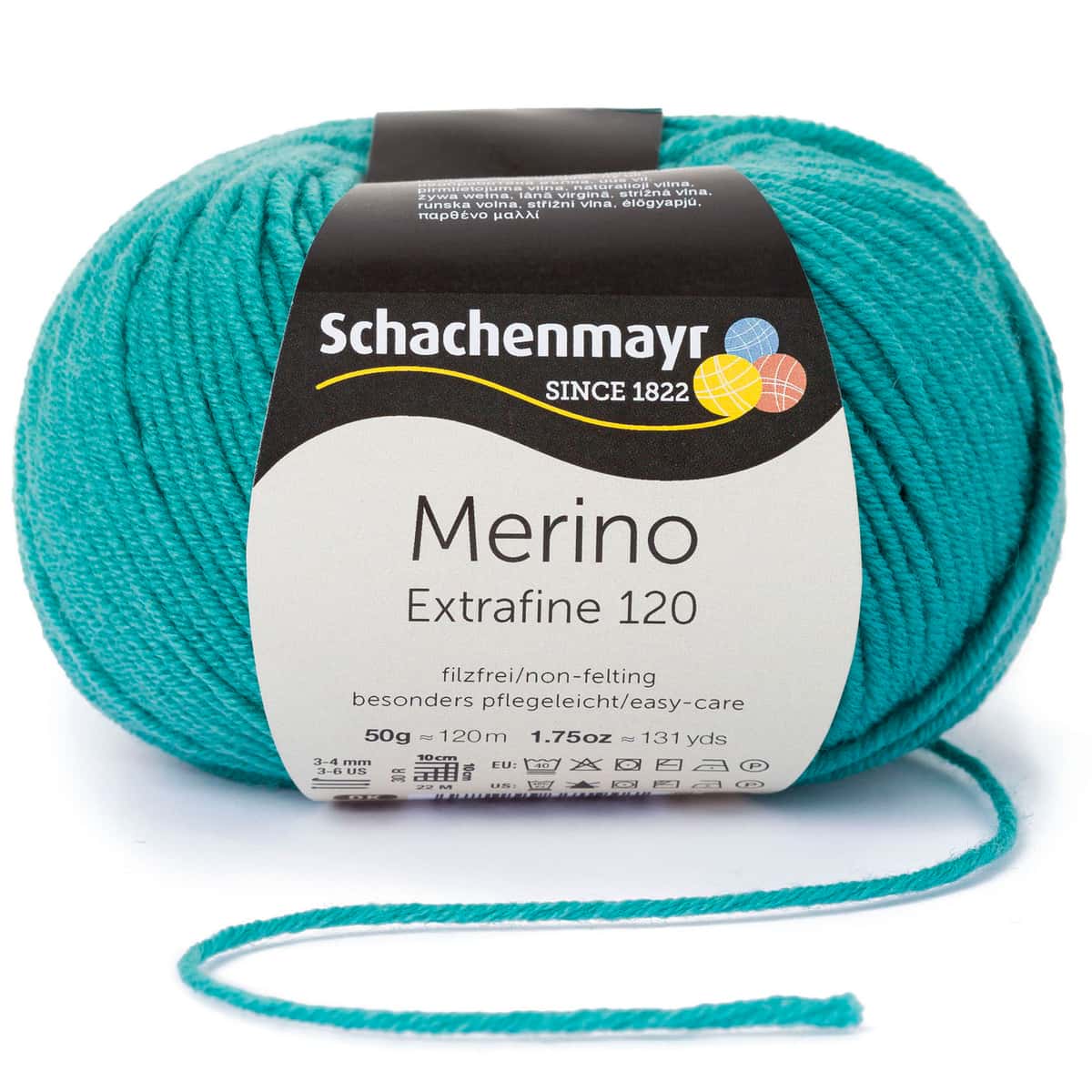 Merino Extrafine 120 /Schachenmayr/ 50g #00176 "Jūras zaļš"