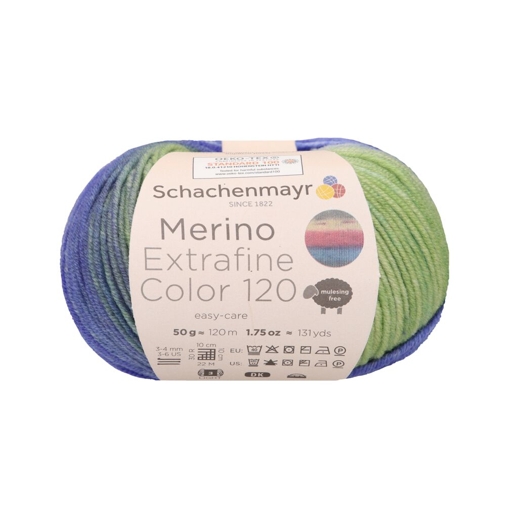 Merino Extrafine Color 120 /Schachenmayr/ 50g #00470 "Akvareļu krāsa"