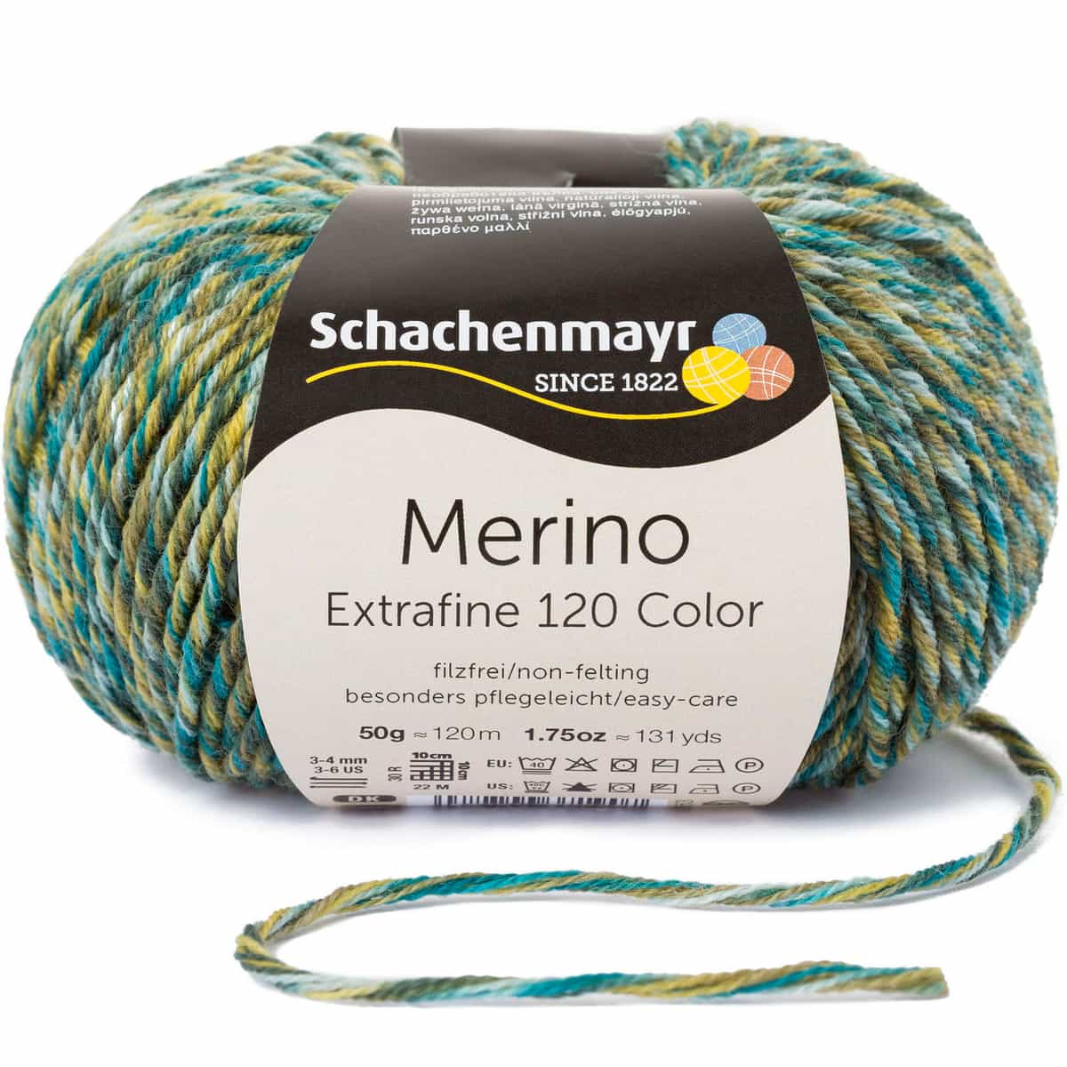Merino Extrafine Color 120 /Schachenmayr/ 50g #00498 "Olīvu zelta krāsa"