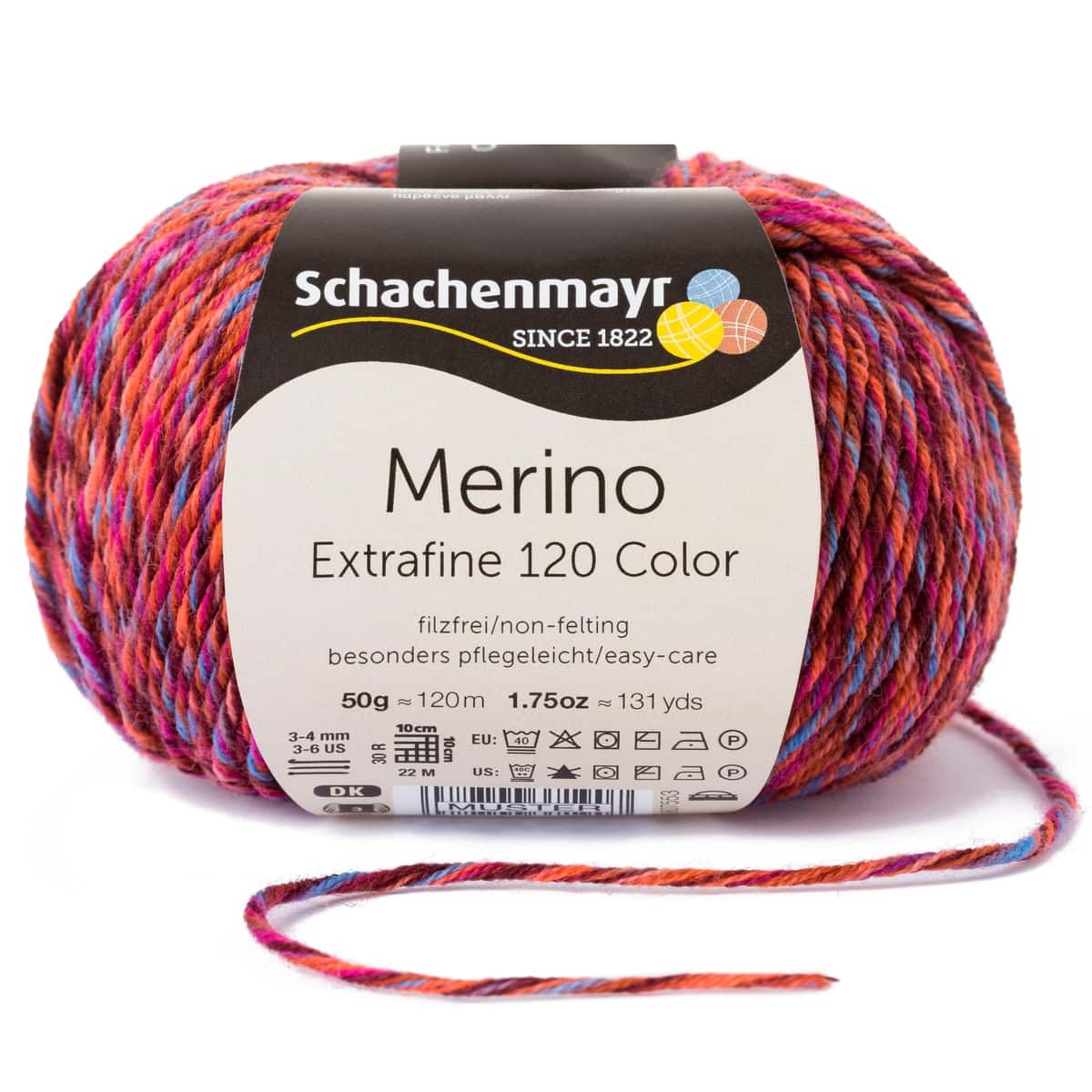 Merino Extrafine Color 120 /Schachenmayr/ 50g #00499 "Džeza krāsa"