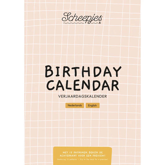 Scheepjes Birthday calendar for needlewomen, knitting and crochet patterns, ENG-NL