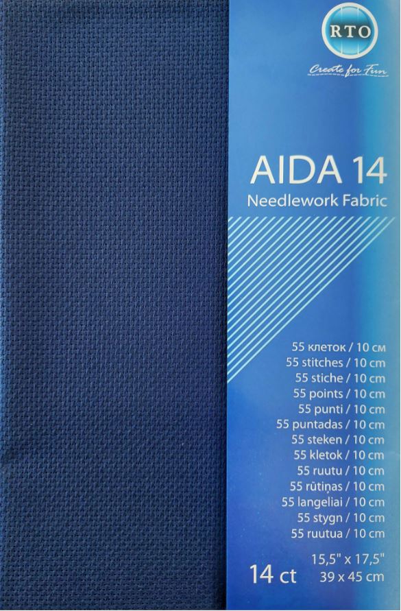 Canvas Aida 14ct, 39 x 45 cm "Navy"/RTO