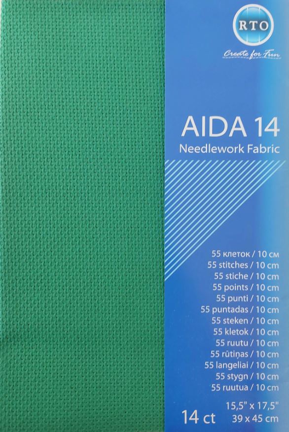 Canvas Aida 14ct, 39 x 45 cm "Green"/RTO