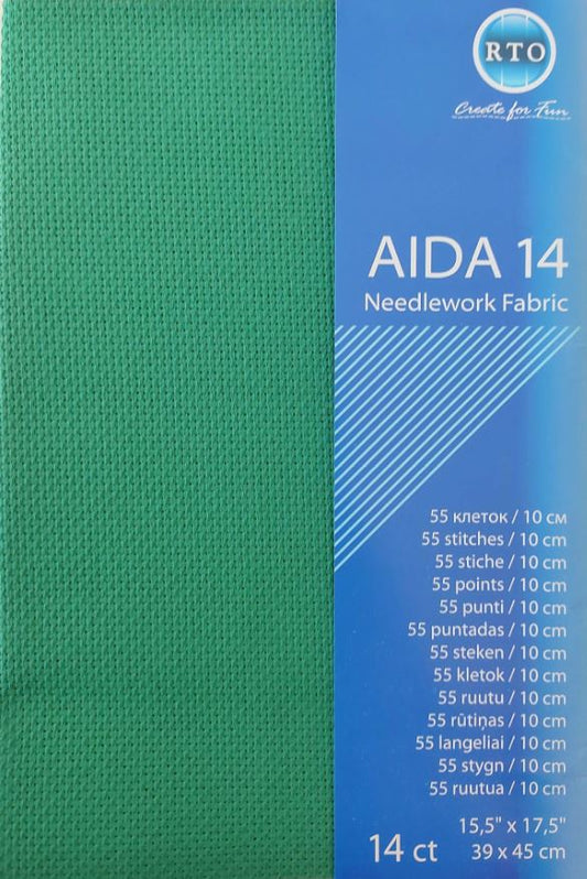 Canvas Aida 14ct, 39 x 45 cm "Green"/RTO
