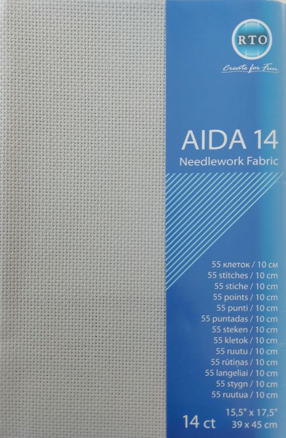 Canvas Aida 14ct, 39 x 45 cm "Grey"/RTO