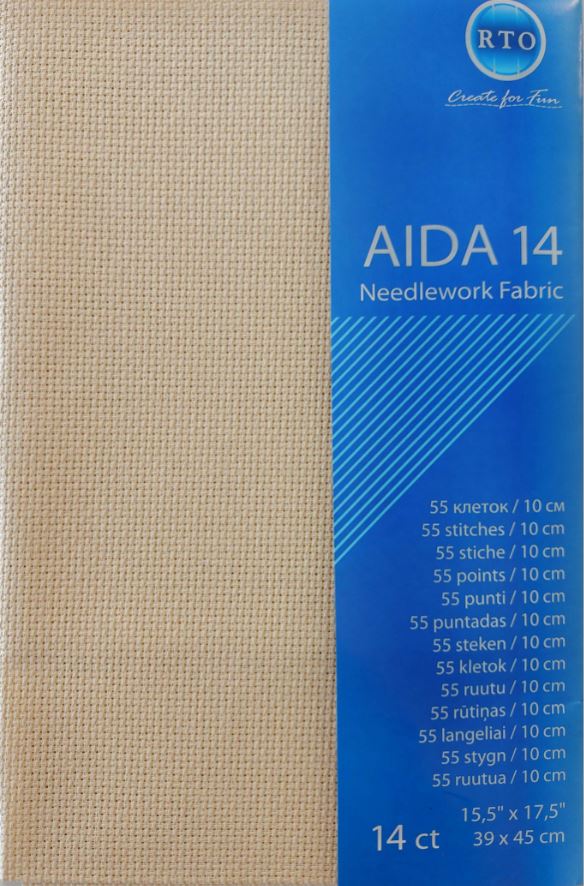 Canvas Aida 14ct, 39 x 45 cm "Latte"/RTO