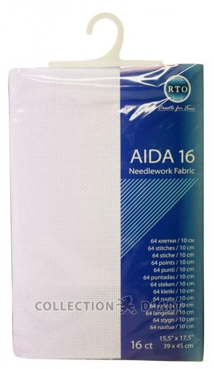 Canvas Aida 16ct, 39 x 45 cm "White"/RTO