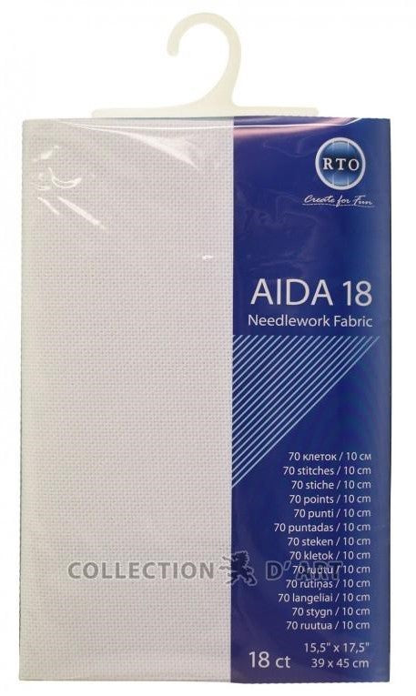 Canvas Aida 18ct, 39 x 45 cm "White"/RTO