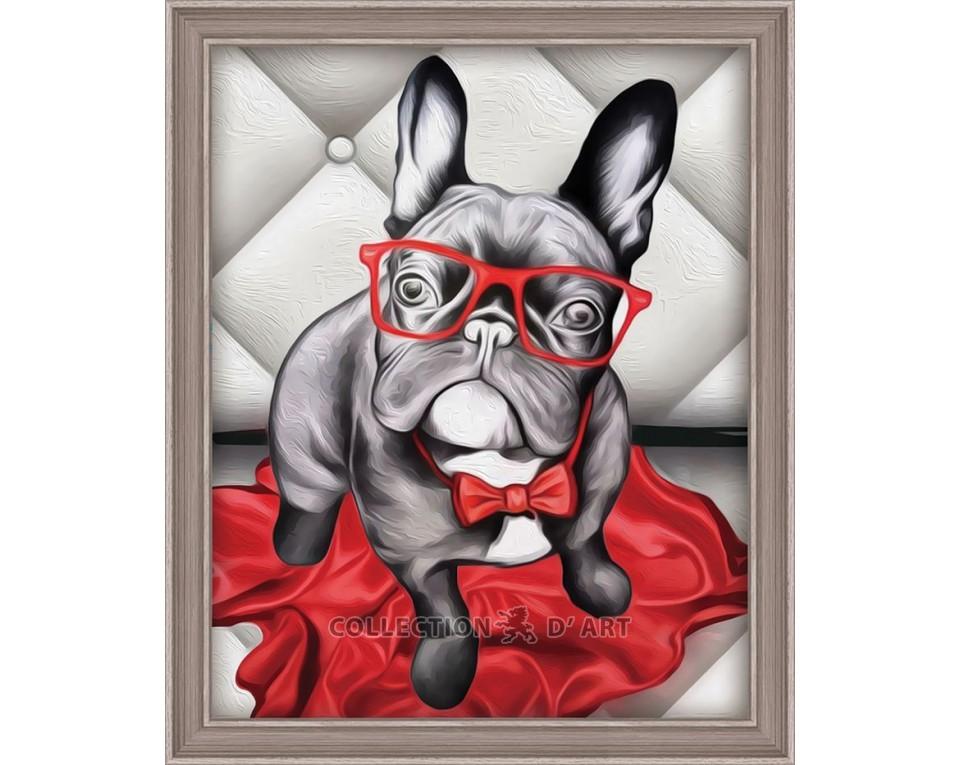 Švītīgais buldogs - dimantu izšūšanas komplekts /Mosfa/ 24x30 cm