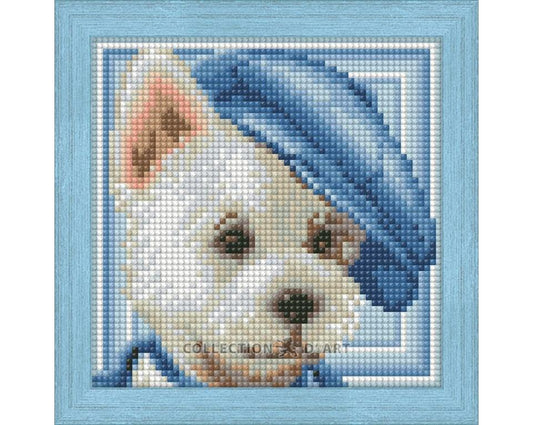 West Highland Terrier - diamond embroidery kit /Mosfa/ 15x15 cm