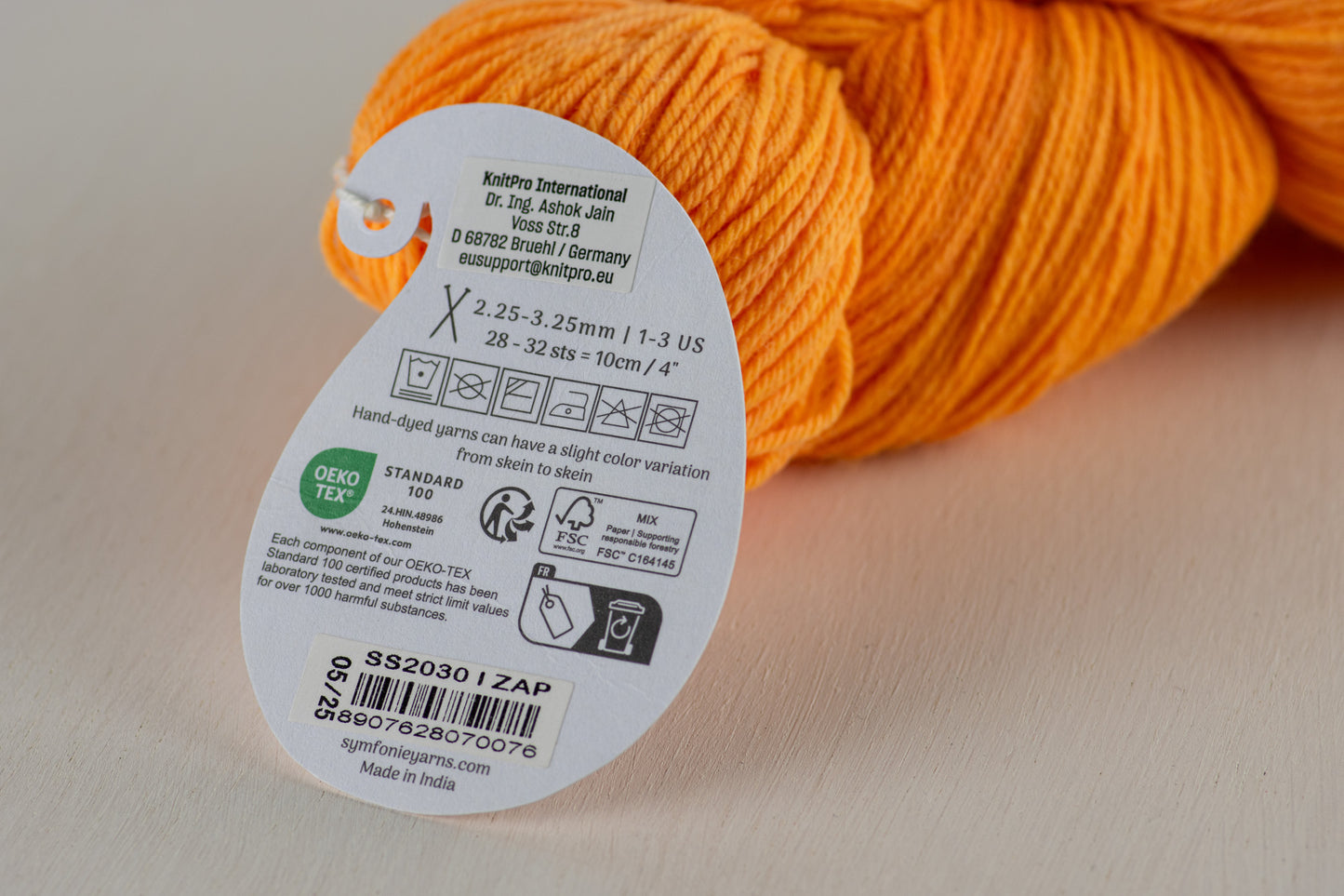 Symfonie Terra 4-diegu 100g #SS2030 "Zap oranžs"