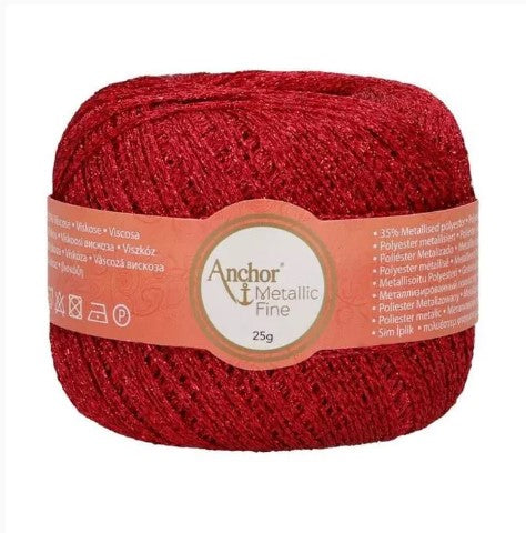 Anchor Metallic Fine - 25g/ #00318 "Red"