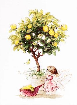 Lemons - embroidery kit /Luca-S/ 20 x 29 cm