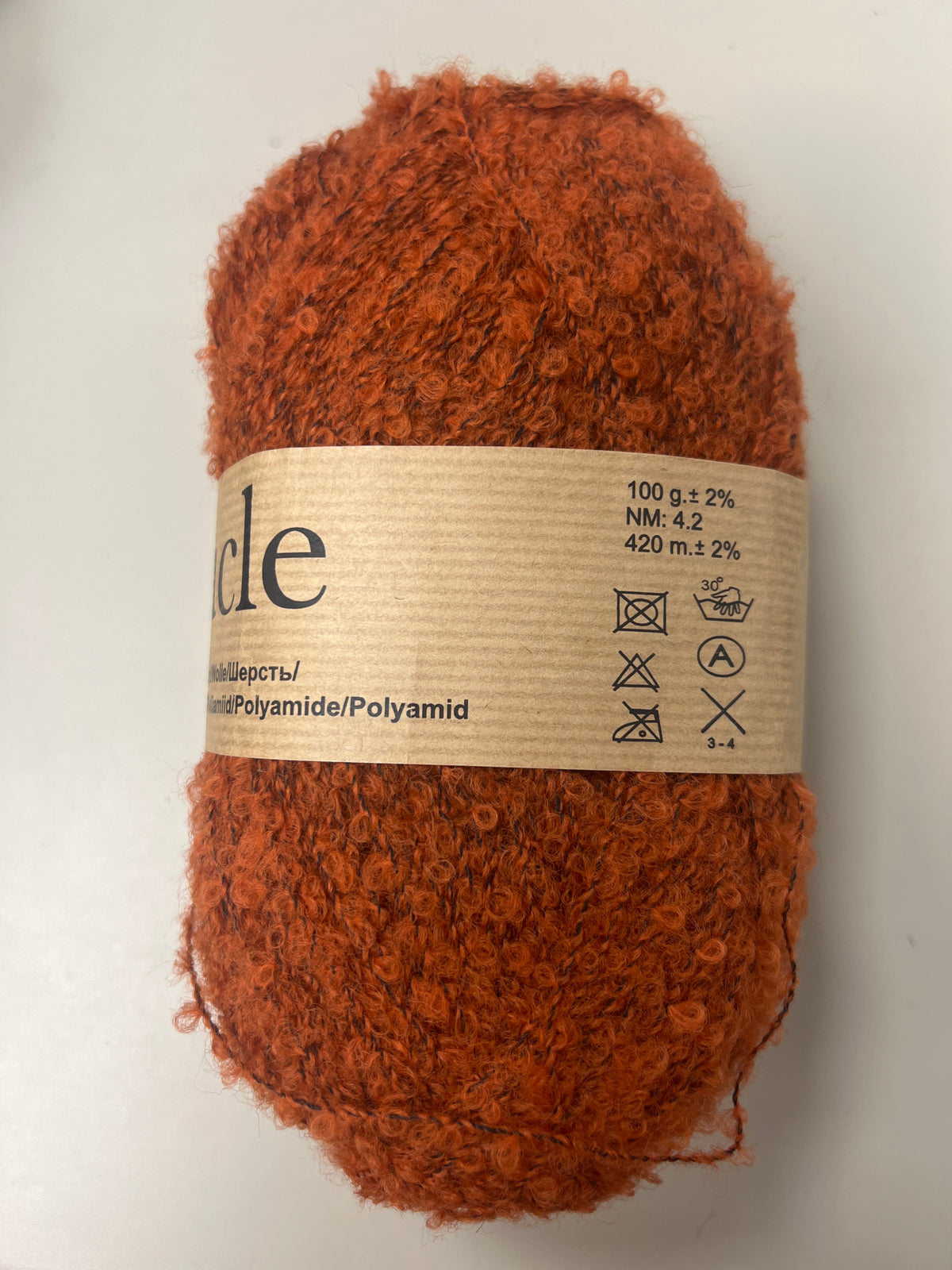 Bucle /Midara/ 100g #125 "Rūsas oranža"