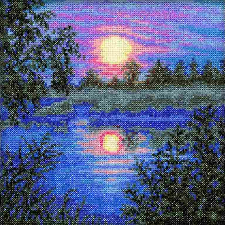 Vakars - izšūšanas komplekts /RTO/ 15 x 15 cm