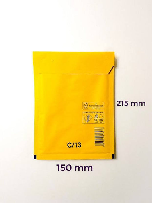 Bubble wrap envelopes yellow C13 / 150 x 215 mm