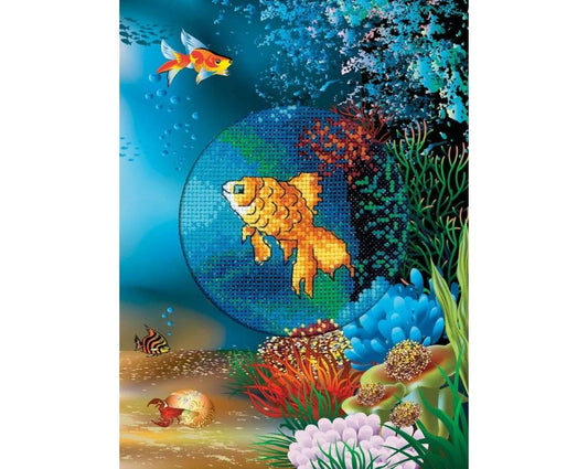 Goldfish - embroidery kit /RTO/ 10 x 10 cm