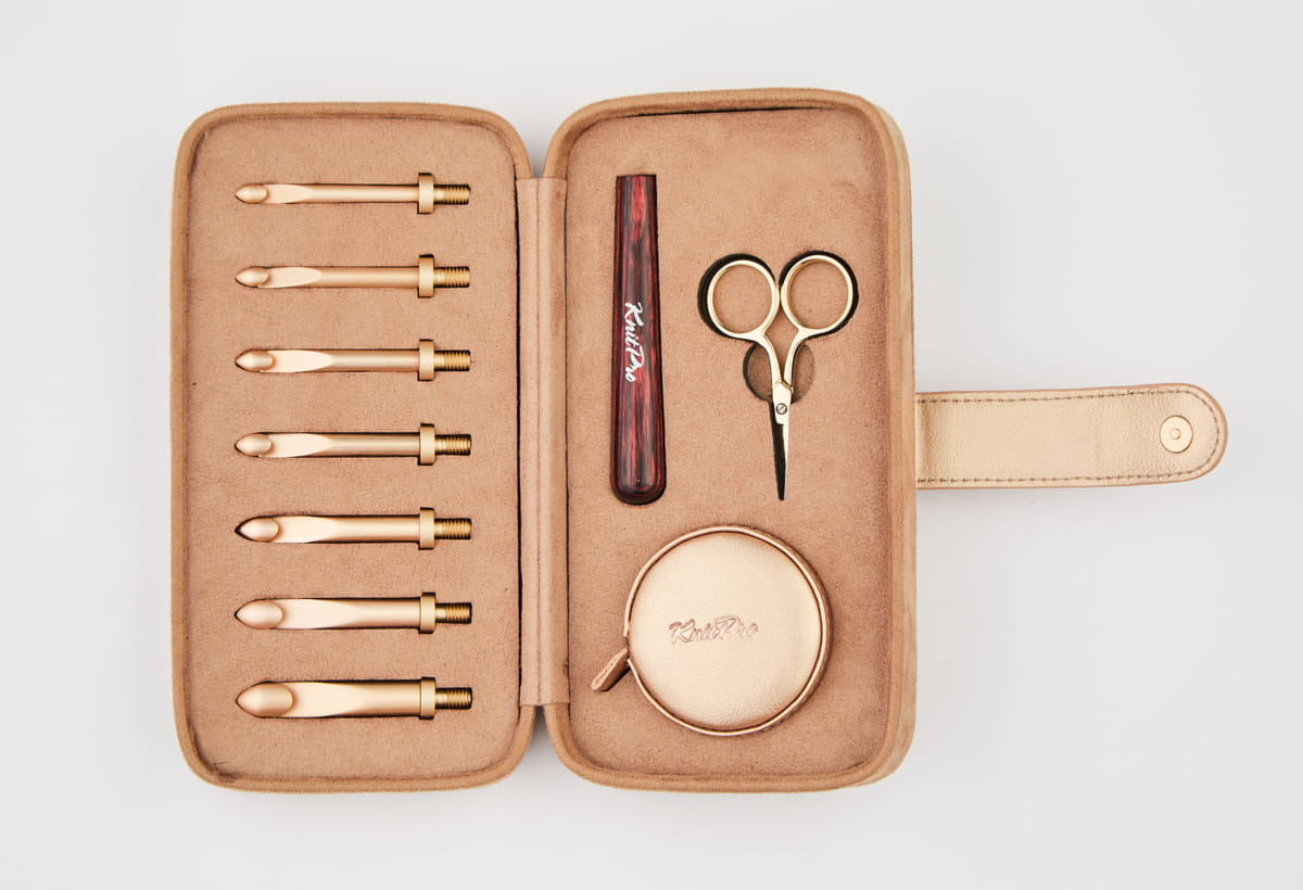 OASIS CHUNKY /interchangeable crochet hook set /KnitPro/ 7 sizes: 5.50mm-10.00mm + 1 wooden handle