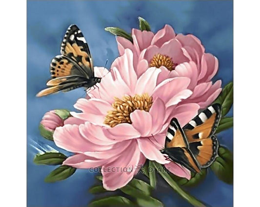 Flower honey - diamond embroidery kit /Collection d' Art/ 38x38 cm