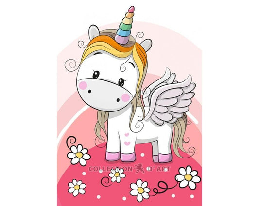 Little unicorn - diamond embroidery kit /Collection d' Art/ 27x19 cm