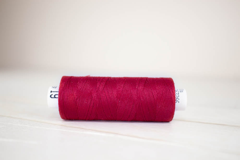 Õmblusniit Drima No.120, 100% polüester, 500m #00019 "Kirsipunane"