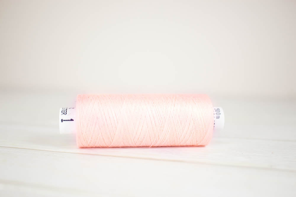 Õmblusniit Drima No.120, 100% polüester, 500m #00001 "Hele roosa"
