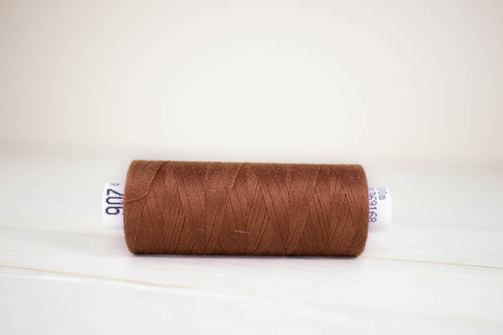 Õmblusniit Drima No.120, 100% polüester, 500m #00206 "Pruun"