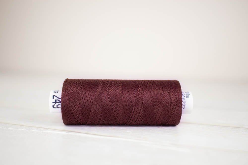 Õmblusniit Drima No.120, 100% polüester, 500m #00249 "Pruun"