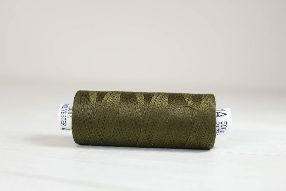 Sewing thread Drima No.120, 100% Polyester, 500m #00267 "Dark brown"