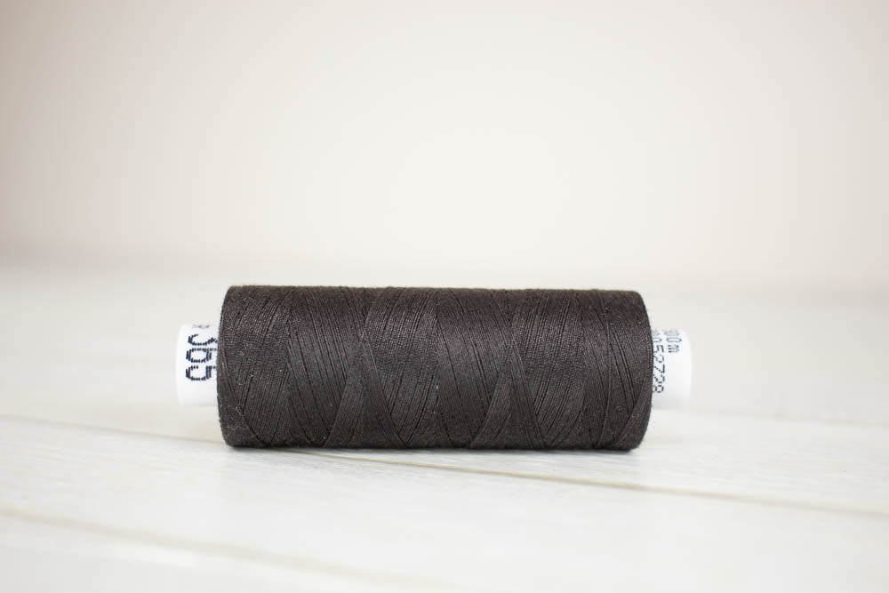 Sewing thread Drima No.120, 100% Polyester, 500m #00365 "Dark brown"