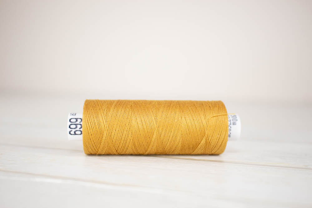 Sewing thread Drima No.120, 100% Polyester, 500m #00669 "Mustard yellow"