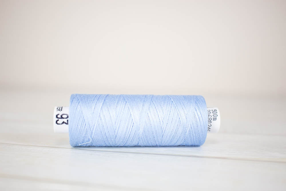 Sewing thread Drima No.120, 100% Polyester, 500m #00093 "Light blue"