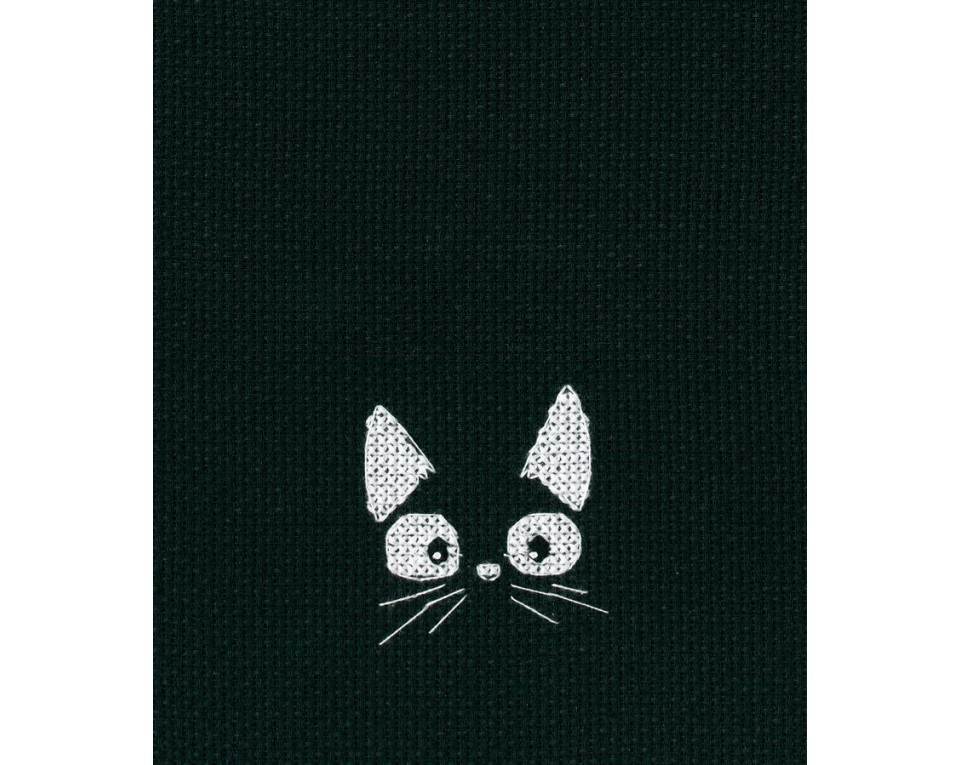 Among black cats. Cat in the dark - cross stitch kit /RTO/ 4.5 x 5 cm
