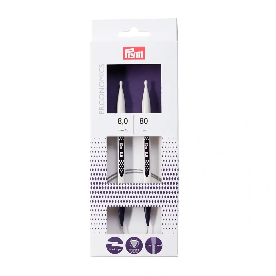 Prym Ergonomics circular knitting needles Ø8.00 mm ||80 cm