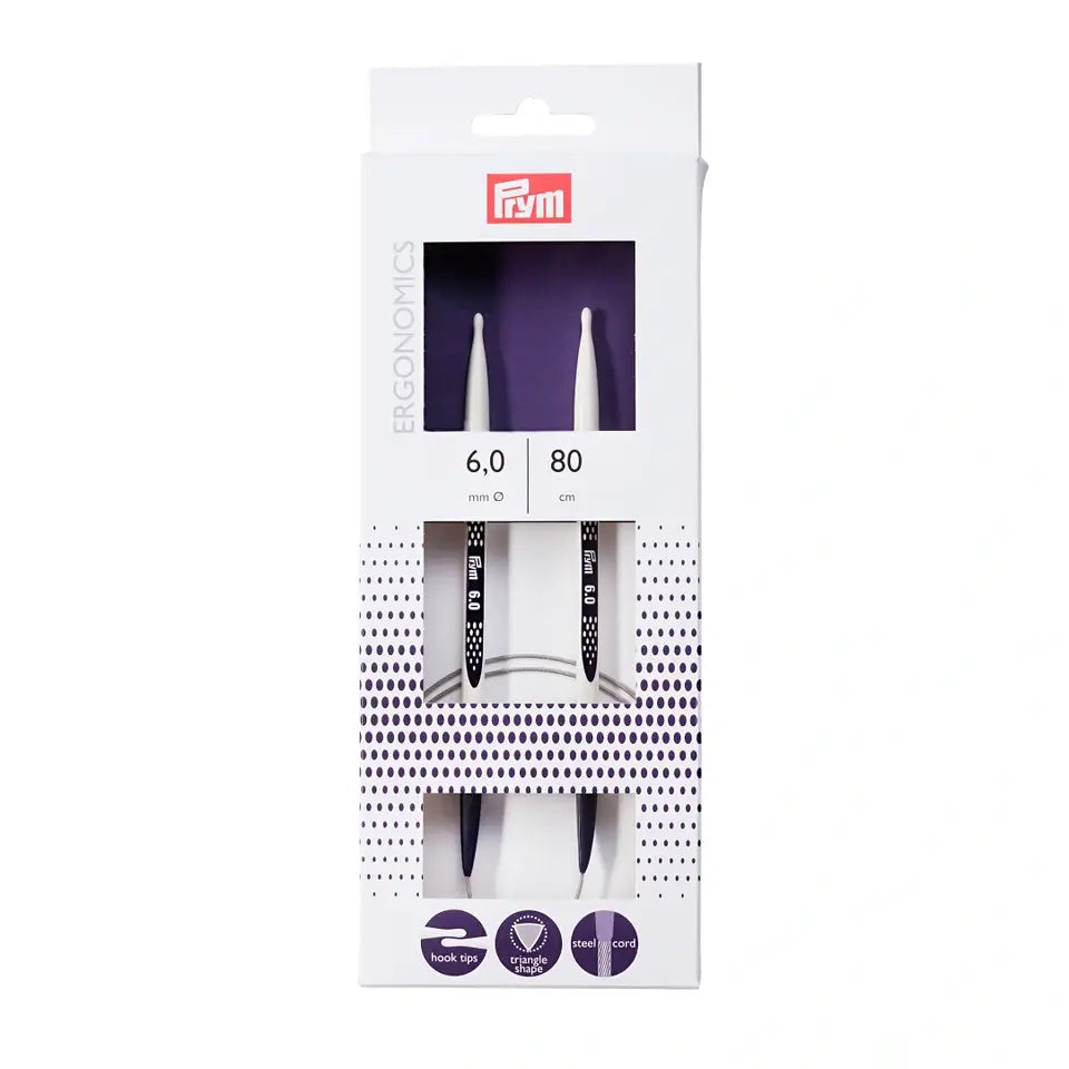 Prym Ergonomics circular knitting needles Ø6.00 mm ||80 cm