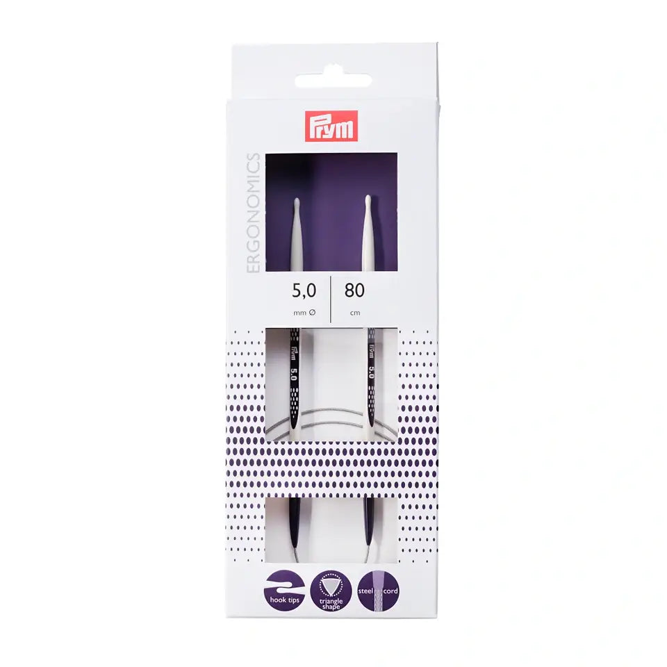 Prym Ergonomics circular knitting needles Ø5.00 mm ||80 cm