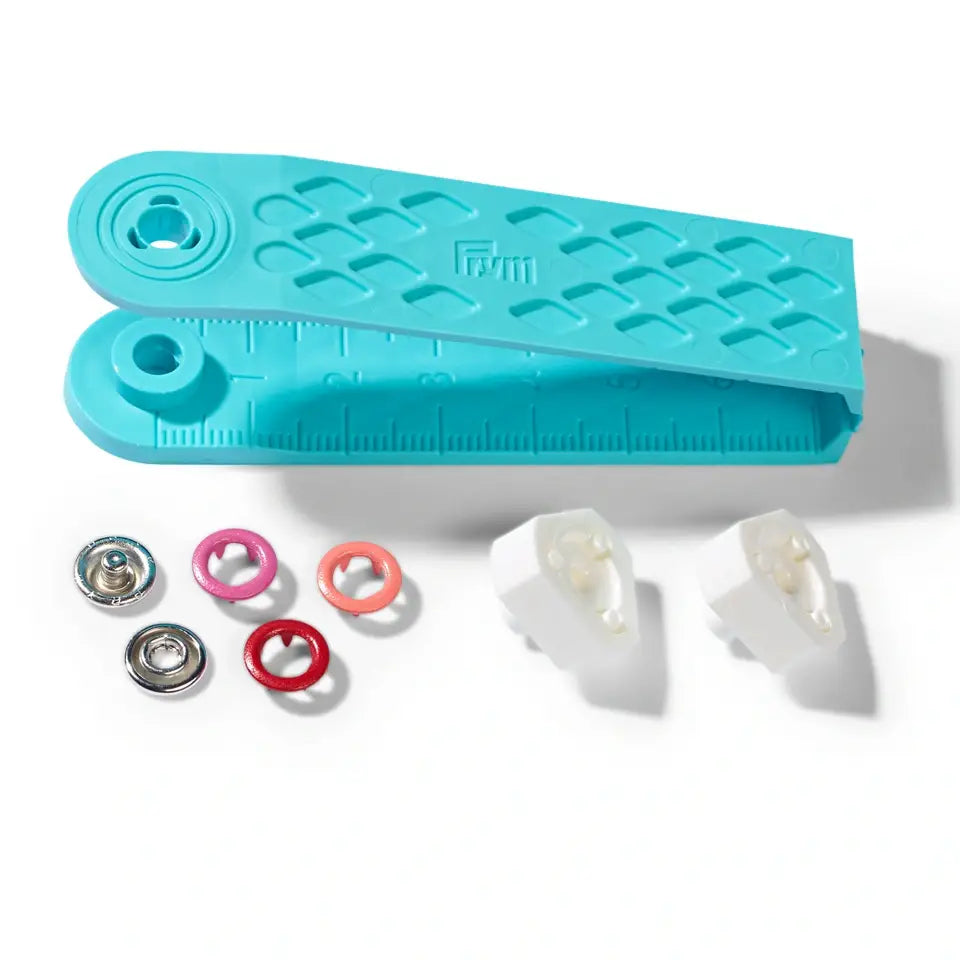 Metal snaps "Jersey" red/orange/pink/ 8mm, 21 pcs/ Prym Love