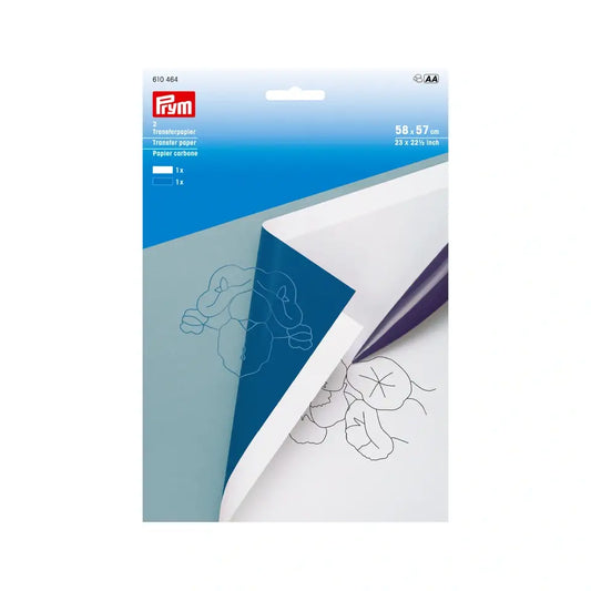 Embroidery tracing paper, blue and white/ Prym