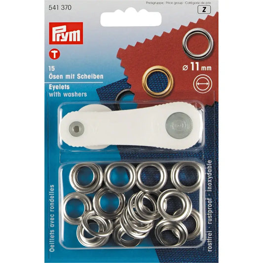 Rings with back plate and tool 15 pcs 11mm /silver color