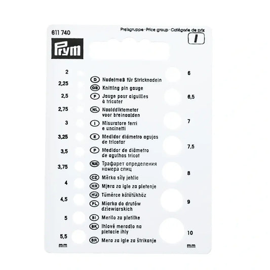Needle size chart /Prym