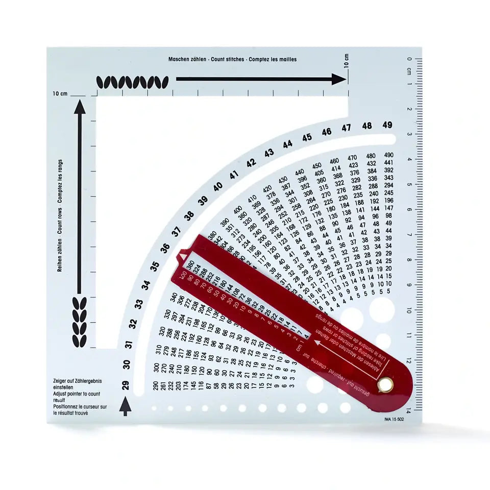 Knitting calculator + needle size chart