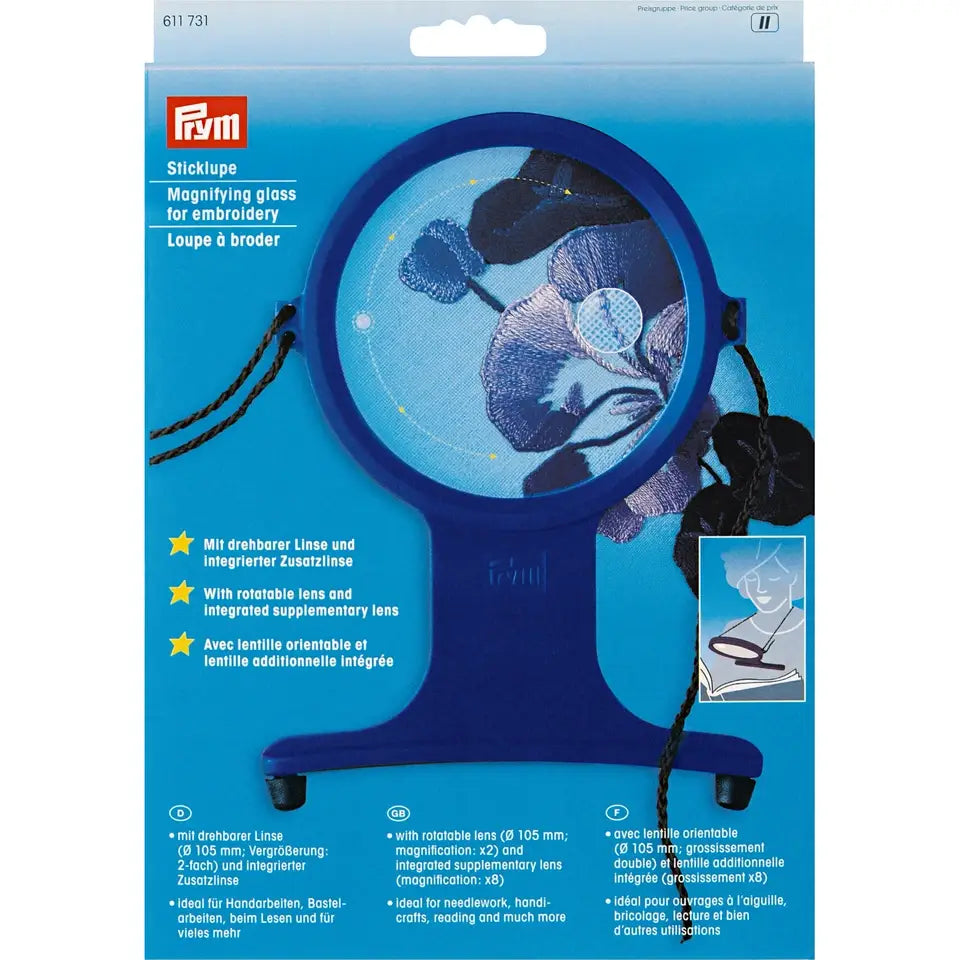 PRYM Magnifying glass "Violet" - hanging around the neck