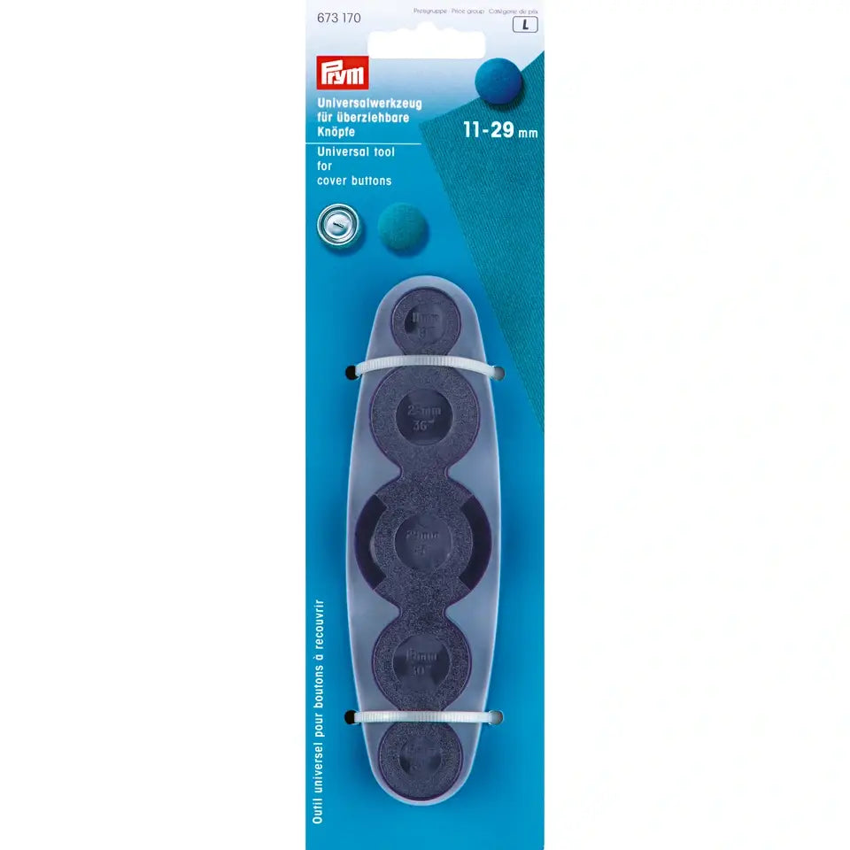 Universal tool for metal button covering