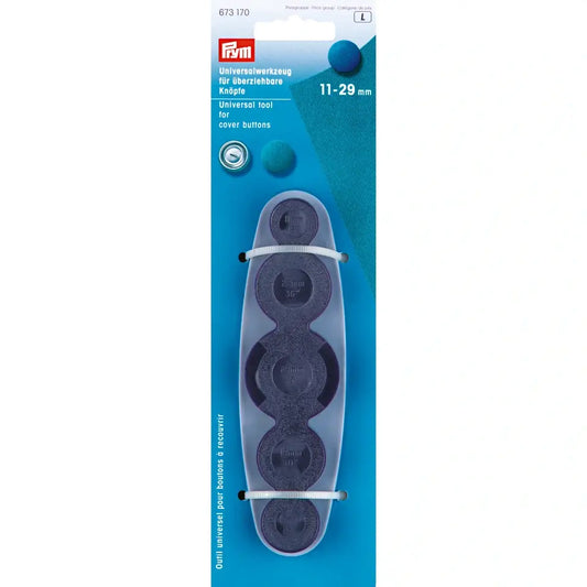 Universal tool for metal button covering