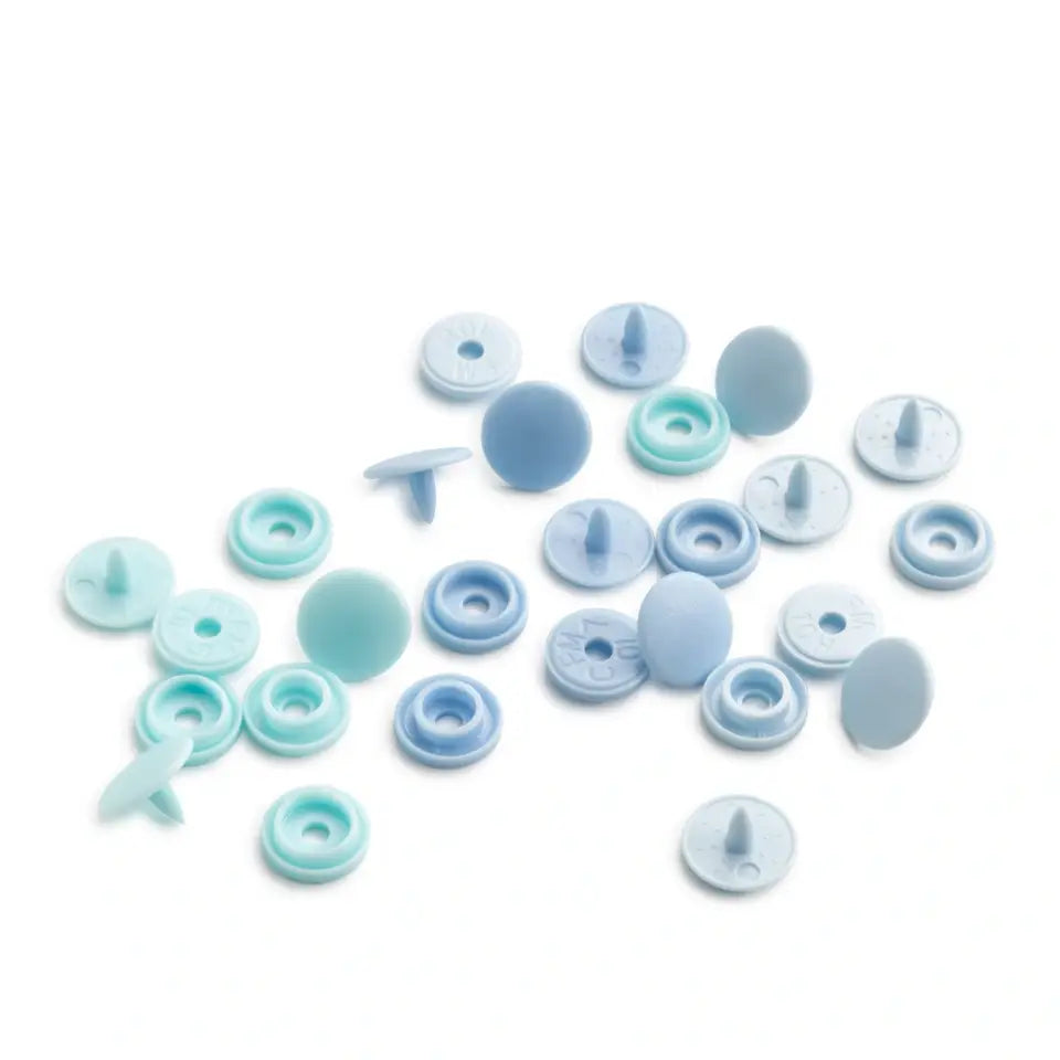 Plastmasas spiedpogas Color Snaps Mini - gaiši zilās nokrāsās - Ø9 mm - 36 gab /Prym Love