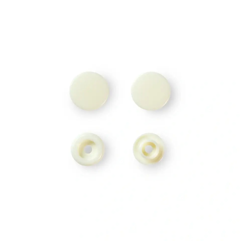 Plastic snap buttons - Round - Pearls - Ø12.4 mm - 30 pcs